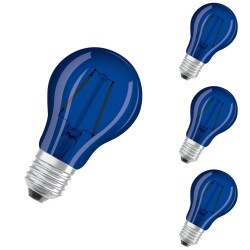 Osram LED Lampe ersetzt 4W E27 Birne - A60 in Blau 2,5W...