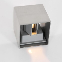 LED Wandleuchte Muro in Silber 2x 3W 480lm IP44