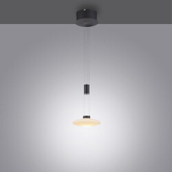 LED Pendelleuchte Lautada in Schwarz 7,5W 950lm