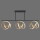 LED Deckenleuchte Loop in Gold und Schwarz 3x 11W 3450lm