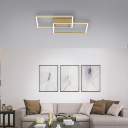 LED Deckenleuchte Iven in Gold 2x 15W 3300lm