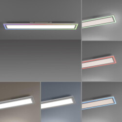 LED Deckenleuchte Edging in Grau 2x 7,5W 2300lm