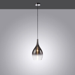 Hanglamp Pilua in zwart-transparant e27