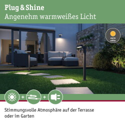 Plug & Shine LED Wegeleuchte Ito in Anthrazit 6W...