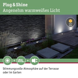 Plug & Shine LED Fluter Ito in Anthrazit 6,1W 270lm IP67