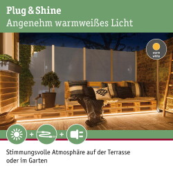 Plug & Shine LED Light Strip Smooth in Schwarz 12W...