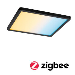 Smartes Zigbee LED Panel Areo in Schwarz IP44