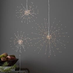LED Pendelleuchte Firework in Silber 0,6W 260mm