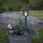 LED Laterne Flame Lantern in Schwarz 0,3W IP44 mit Erdspieß