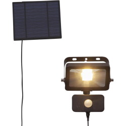 LED Solar Fluter Powerspot in Schwarz 0,4W 800lm IP44 mit...