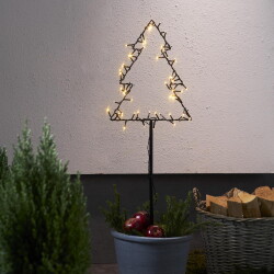 LED Weihnachtsbaum Spiky in Schwarz 3,6W IP44 mit...