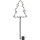 LED Weihnachtsbaum Spiky in Schwarz 3,6W IP44 mit Erdspieß