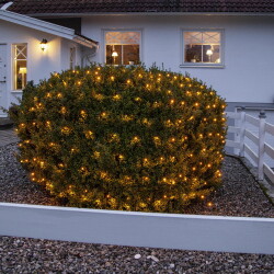 LED Lichternetz Golden Warm White in Schwarz IP44