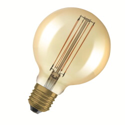 Osram LED Lampe ersetzt 60W E27 Globe - G95 in Gold 8,8W...