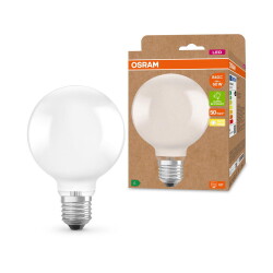 Osram led lamp replaces 60w e27 globe - g95 in white 4w...