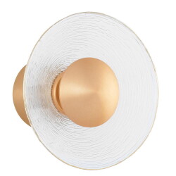 LED Wandleuchte Esil in Gold und Transparent 8W 536lm
