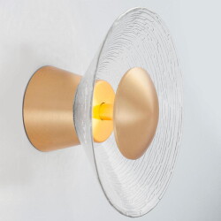 LED Wandleuchte Esil in Gold und Transparent 8W 536lm