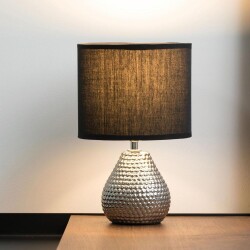 Table lamp Sip Of Silver in silver and black e14