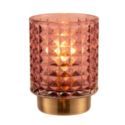 LED Tischleuchte Cute Glamour in Rosa und Messing 0,4W 15lm
