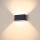 LED Wandleuchte Oval 18 in Schwarz 2x 4,65W 860lm IP65
