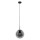 Pendelleuchte Bollique in Schwarz und Schwarz-transparent E27 250mm