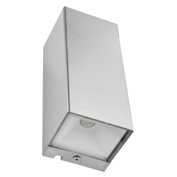 LED Wandleuchte Luca in Silber 2x 6W 950lm IP44