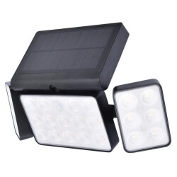 led solar wall light Tuda in black ip44 with motion detector