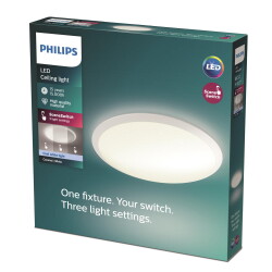 Philips LED Deckenleuchte Cavanal rund  in Weiß 18W...