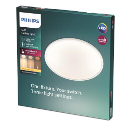 Philips LED Deckenleuchte Cl550 in Weiß 18W 1500lm...