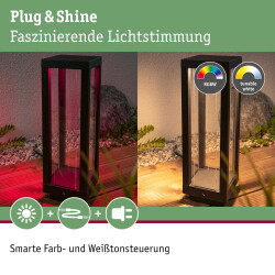 LED Plug & Shine Zigbee Wegeleuchte Classic RGBW in...