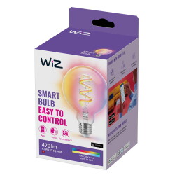 WiZ LED Leuchtmittel RGBW E27 - Globe G95 in Transparent...
