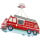 Pendelleuchte Fire Truck in Rot und Weiß E27 3-flammig