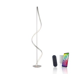 Q-Smart LED Stehleuchte Q-Swing in Silber 24W 2940lm
