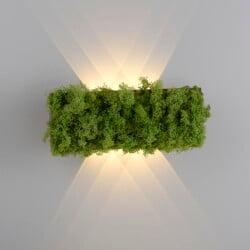 LED Wandleuchte Green Carlo in Moos und Natur-dunkel 4,8W...