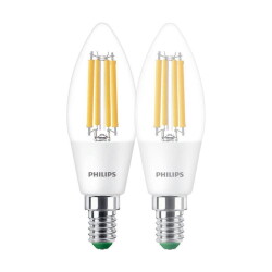 Philips LED Lampe E14 - Kerze B35 2,3W 485lm 2700K...