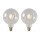 LED Leuchtmittel E27 Globe - G125 in Transparent 5W 600lm 2er-Pack