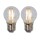 LED Leuchtmittel E27 Tropfen - P45 in Transparent 4W 400lm 2er-Pack