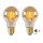 Vintage LED Lampe, Dämmerungssensor, E27, Tropfen P45, Filament, 4W, 230lm, 2200K 2er-Pack