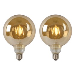LED Leuchtmittel E27 Globe - G125 in Amber 8W 900lm 2er-Pack