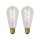 LED Leuchtmittel E27 - St64 in Transparent 4,9W 460lm 2700K 2er-Pack