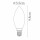 LED Leuchtmittel E14 Kerze - B35 in Transparent 4W 400lm 4er-Pack
