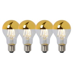 LED Leuchtmittel E27 Birne - A60 in Gold 5W 600lm 4er-Pack
