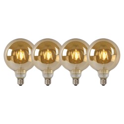 LED Leuchtmittel E27 Globe - G125 in Amber 8W 900lm 4er-Pack