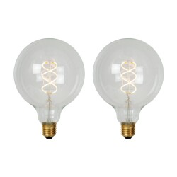 LED Leuchtmittel E27 - Globe G125 in Transparent 5W 460lm...