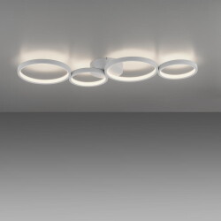 LED Deckenleuchte Kiringe in Weiß 4x 6,5W 3700lm