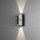 LED Wandleuchte Vidar in Silber und Schwarz 2x 5W 1000lm IP44