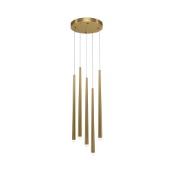 LED Pendelleuchte Cascade in Gold 5x 6W 2300lm 5-flammig
