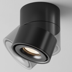 LED Deckenleuchte Yin in Schwarz 15W 700lm 3000K
