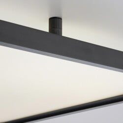 LED Deckenpanel Vesp in Schwarz-matt 50W 2870lm 610x610mm