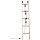 Stehleuchte Ladder in Schwarz und Natur-hell E27 3-flammig